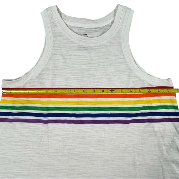 Secret Treasures size small white & rainbow tank & large rainbow shorts set NWT - Picture 4 of 16